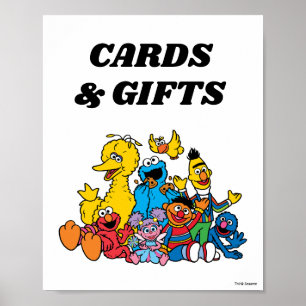 Poster Sésamo Street Pals Sinal de primeiro aniversario C