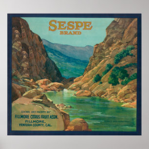 Poster Sespe Orange LabelFillmore, CA