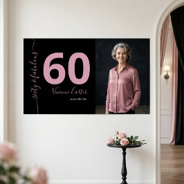 Poster Sessenta e Fabuloso Script Rosa Aniversário de 60 