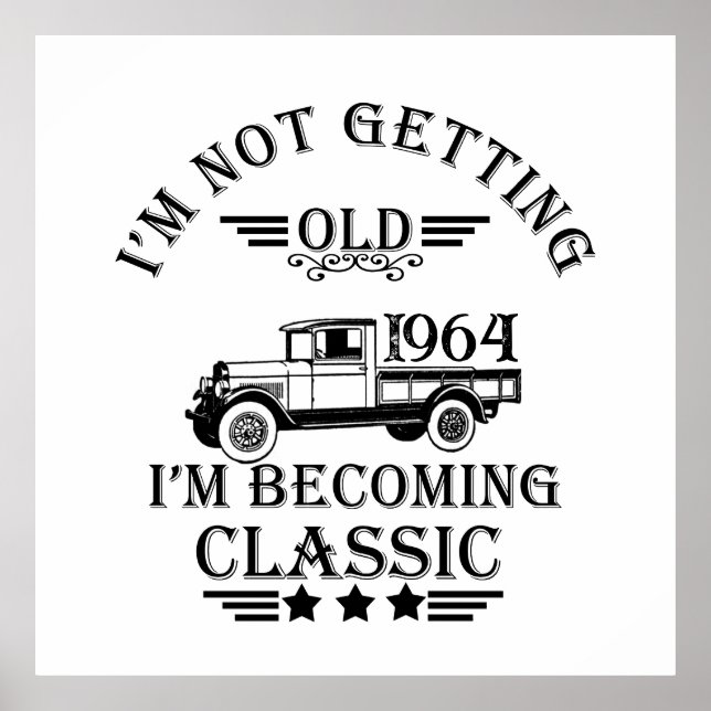 Poster Sessenta festas de aniversário de safra personaliz (Frente)