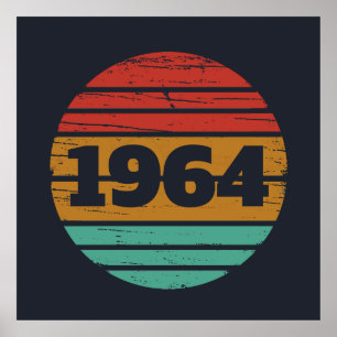 Poster Sessenta festas de aniversário de safra personaliz