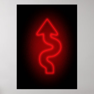 Poster Seta de sinal de neon