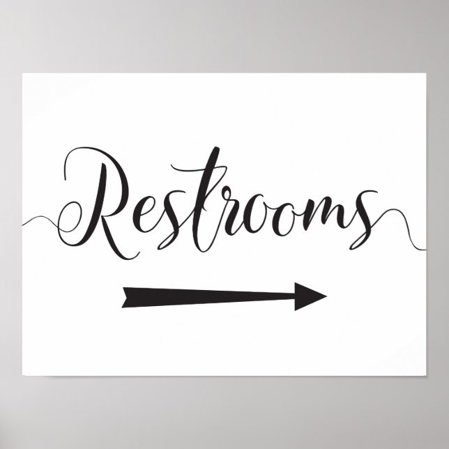Poster Seta Direita para Sinalizar Direções nos Restauros (Frente)