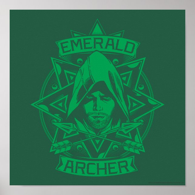 Poster Seta | Gráfico Emerald Archer (Frente)