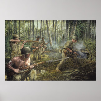 Póster Seta Vermelha na Guerra por Michael Gnatek Impress