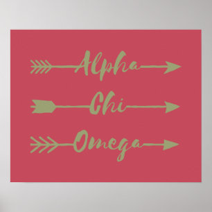 Poster Setas alfa de Omega do qui