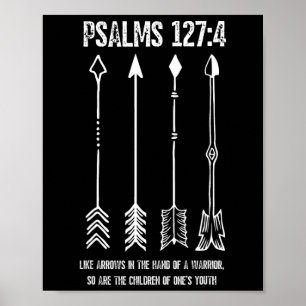 Poster Setas Elevadoras Salm 127;4 Cristão-Dia de as mães