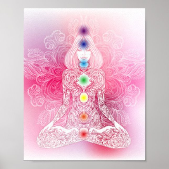 Póster Sete Chakras - Senhora Rosa (Frente)