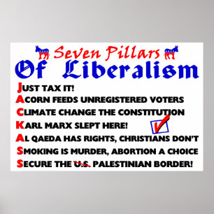 Póster Sete colunas do liberalismo