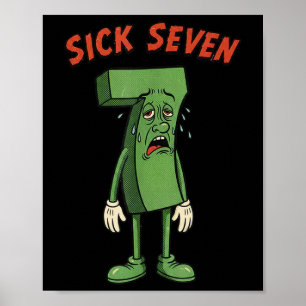 Poster Sete Doente 67 Meme Fantasia de Halloween Diversão