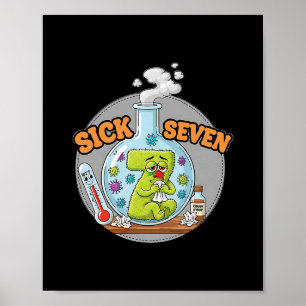 Poster Sete Doente Meme Divertido 67 Seis Sete Humor Jogo