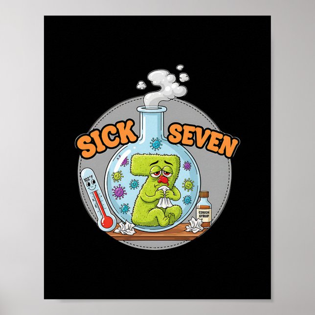 Poster Sete Doente Meme Divertido 67 Seis Sete Humor Jogo (Frente)