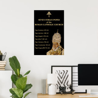 Poster Sete Papas Sírios da Igreja Católica Romana