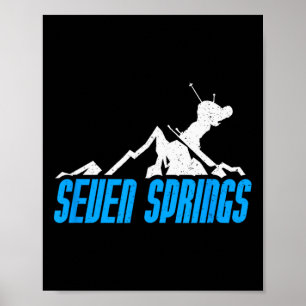 Poster Sete Primaveras esquiando Snowboard France Resort