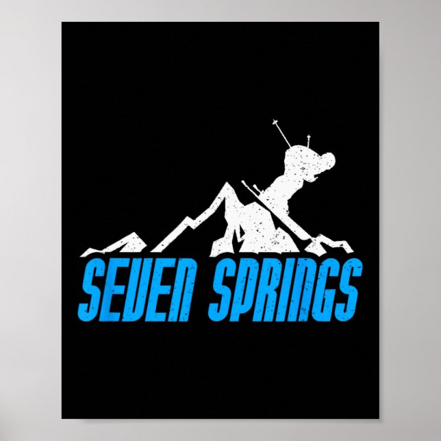 Poster Sete Primaveras esquiando Snowboard France Resort  (Frente)