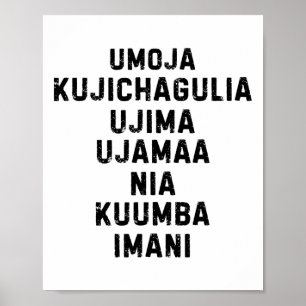 Poster Sete Princípios De Kwanzaa Happy Kwanzaa 5