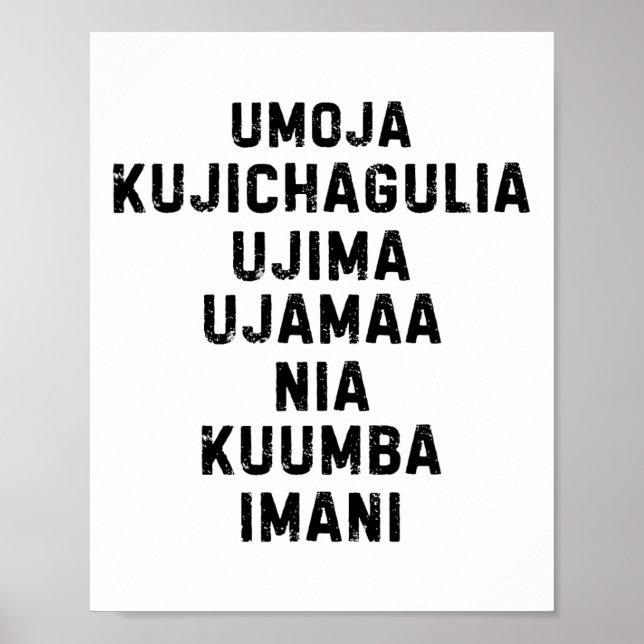 Poster Sete Princípios De Kwanzaa Happy Kwanzaa 5 (Frente)
