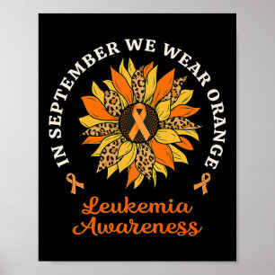 Poster Setembro Vestimos Laranja Leucemia Girassol Awaren