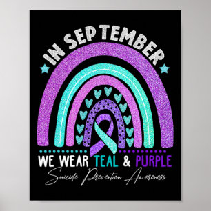 Poster Setembro Vestimos O Teal E O Puro Suicídio Prevent