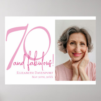 Poster Setenta e Fabuloso Foto Aniversário de 70 anos