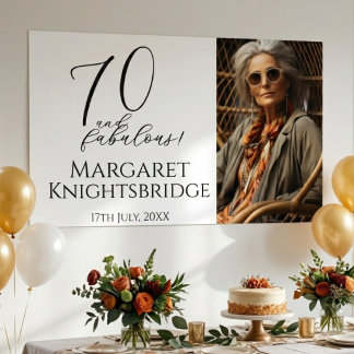 Poster Setenta e Fabuloso Foto Aniversário de 70 anos