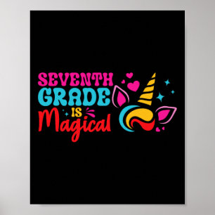 Poster Sétima Série É Unicórnio Mágico Divertido De Volta
