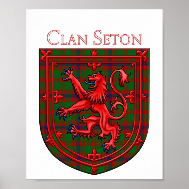 Poster Seton Hunting Tartan Scottish Xadrez (Frente)