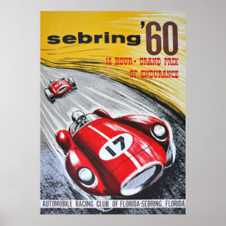 Poster Setragam 60 Grande Prêmio Vintage Motor Racing Art