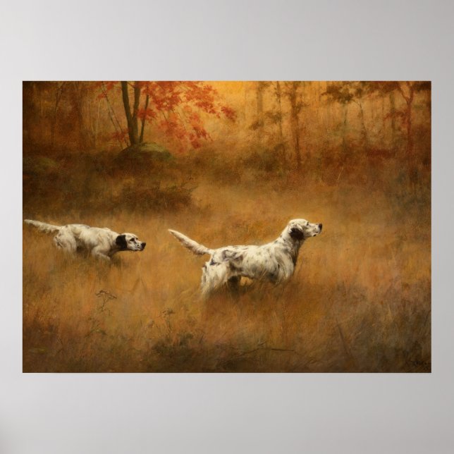 Poster Setters in a Field by Percival Leonard Rosseau (Frente)