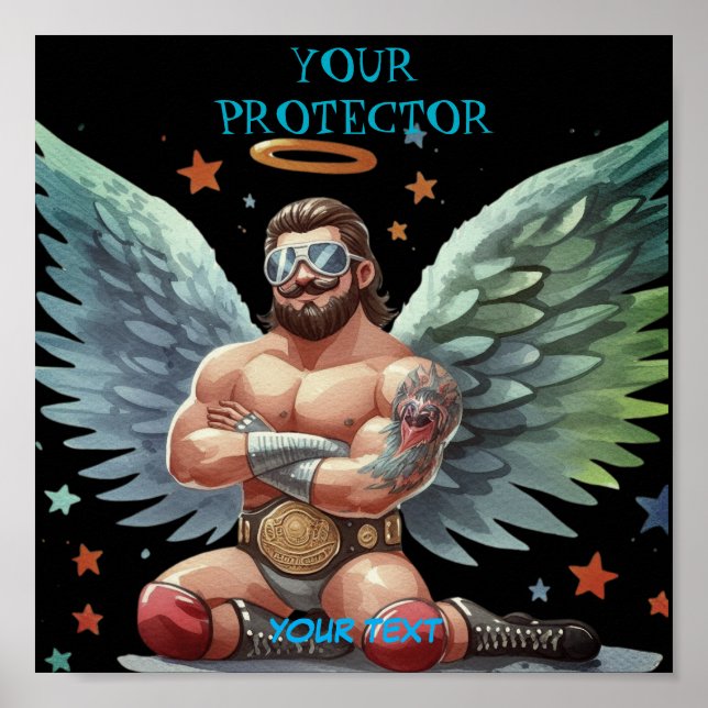 Poster Seu Anjo Guardião Protetor Lutador de Show (Frente)