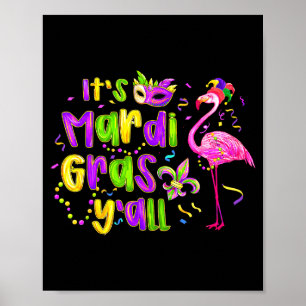 Poster Seu Carnaval de Mardi Gras Flamingo Louisiana Eu