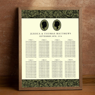 Poster Seu & dela coleção do casamento da silhueta do a