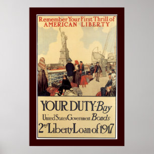 Póster "Seu empréstimo da liberdade do dever" - ò