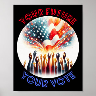 Poster Seu Futuro Voto S 2024 Sticker