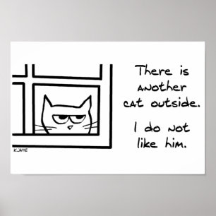 Poster Seu Gato Não Gosta Daquele Outro Gato