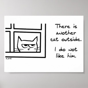 Poster Seu Gato Não Gosta daquele Outro Gato