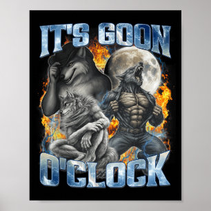 Poster Seu Loco É Hora Legal Engraçado Lobo Alfa Lobisome