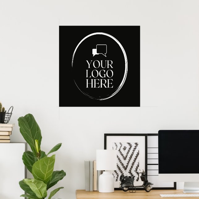 Poster Seu Logotipo Aqui Moderno (Escritório em casa)