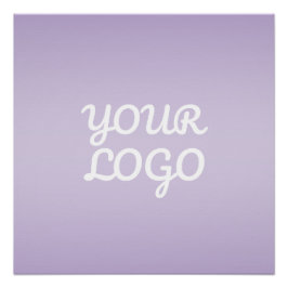 Póster Seu Logotipo & Moderno Ombre Simples | Lavanda