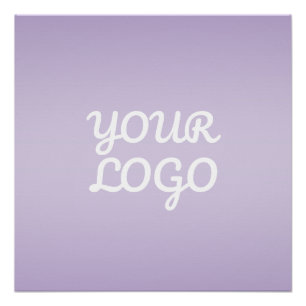 Póster Seu Logotipo & Moderno Ombre Simples Lavanda