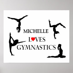 Póster "SEU NOME" Adora ginástica