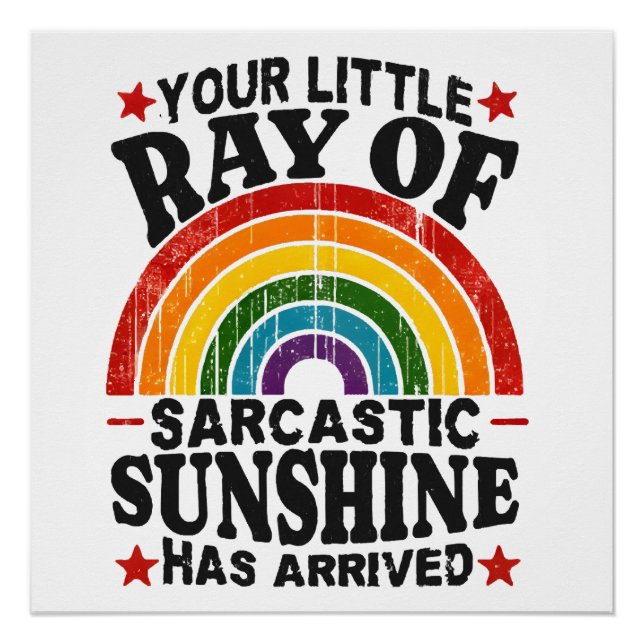 Póster Seu Pequeno Raio De Sol Sarcástico (Frente)