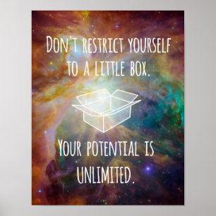 Póster Seu potencial é nebulosa ilimitada do universo da