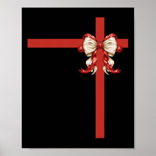Poster Seu Presente de Natal - Decorações de Laço Para Um