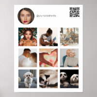 Seu promocional de mídia social com código QR