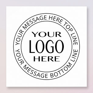Poster Seu próprio logotipo e texto circular personaliz