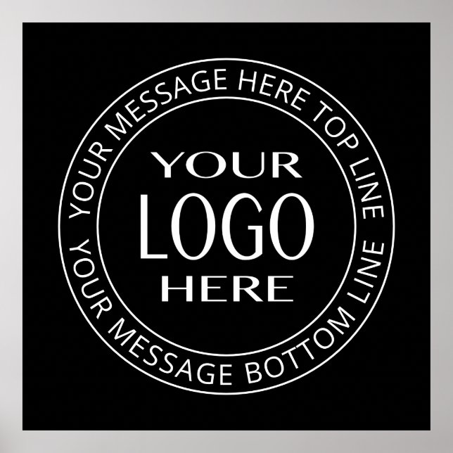 Poster Seu próprio logotipo e texto circular personalizáv (Frente)