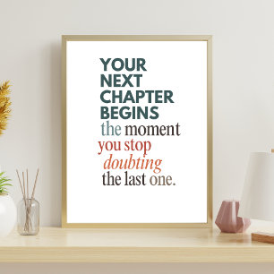 Poster Seu Próximo Capítulo Começa Citação Motivacional