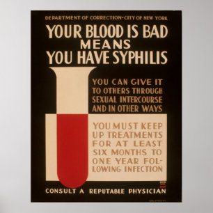 Poster Seu Sangue É Mau Significa Que Você Tem A Syphilis
