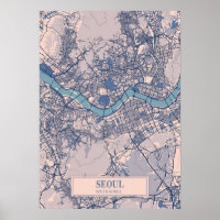 Seul - Mapa da Cidade do Breezy na Coreia do Sul